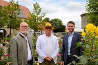 Die Macher des Gartenmarktes v.re.n.li.: BM Julian Kempka, André König, Bernd Stahl