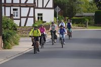 Die ersten Radler aus Friedewald sind schon da